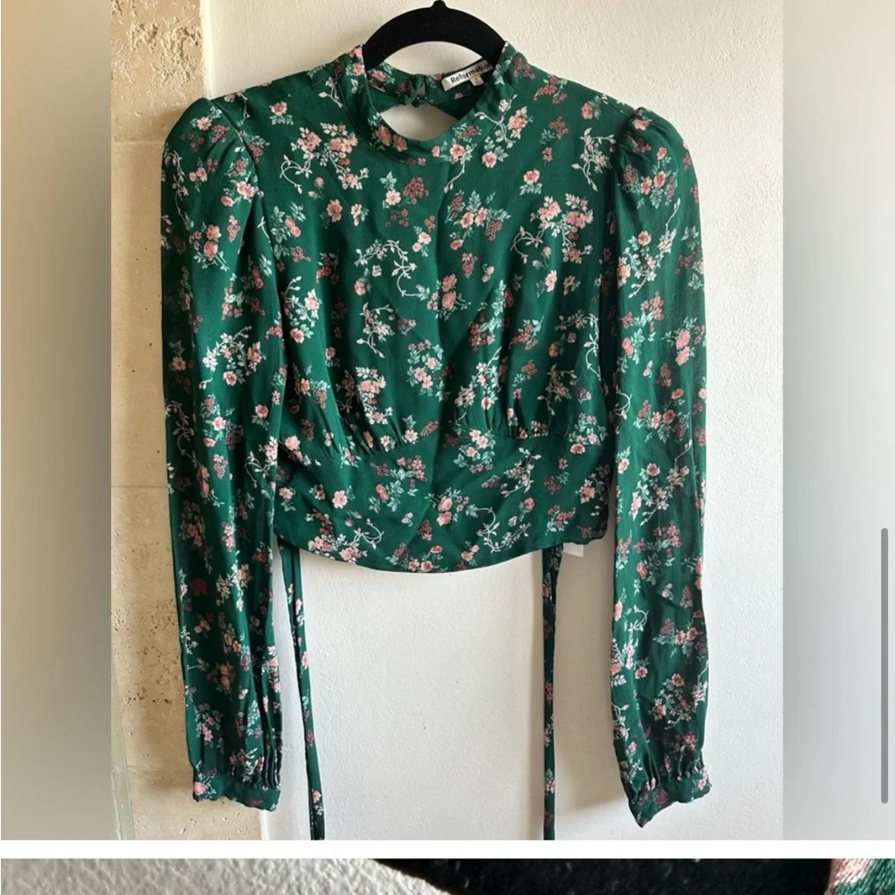 NWOT Reformation Raye Top in Emelia Floral 0 - Picture 8 of 9